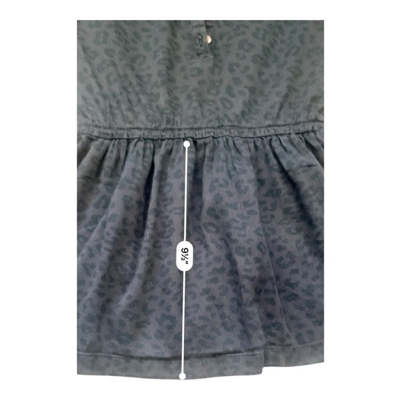 Carter’s casual twirl bodysuit dress Girl 4T midnight leopard print front button - Picture 11 of 12